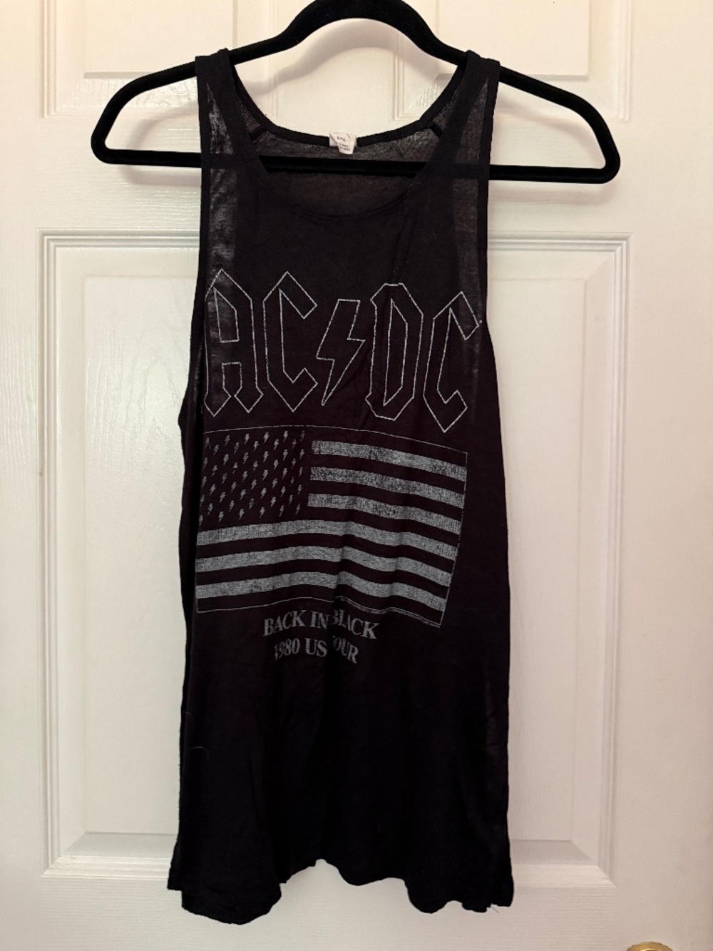 AC/DC Tour Tribute Tank Top - size S